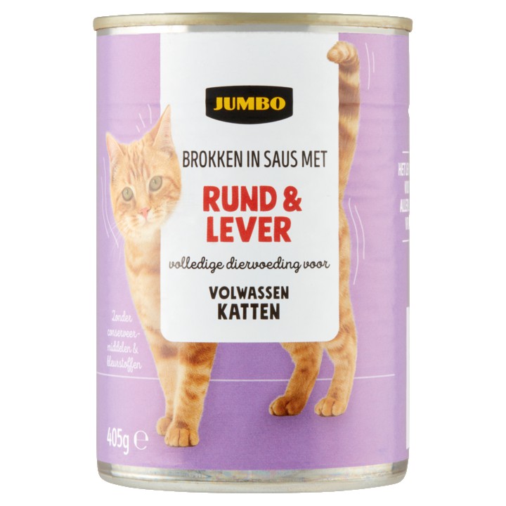 Jumbo Brokken in Saus met Rund &amp;amp; Lever 405g