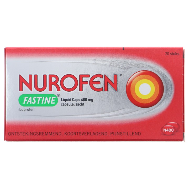 Nurofen Ibuprofen Fastine liquid caps 400 mg 20 stuks