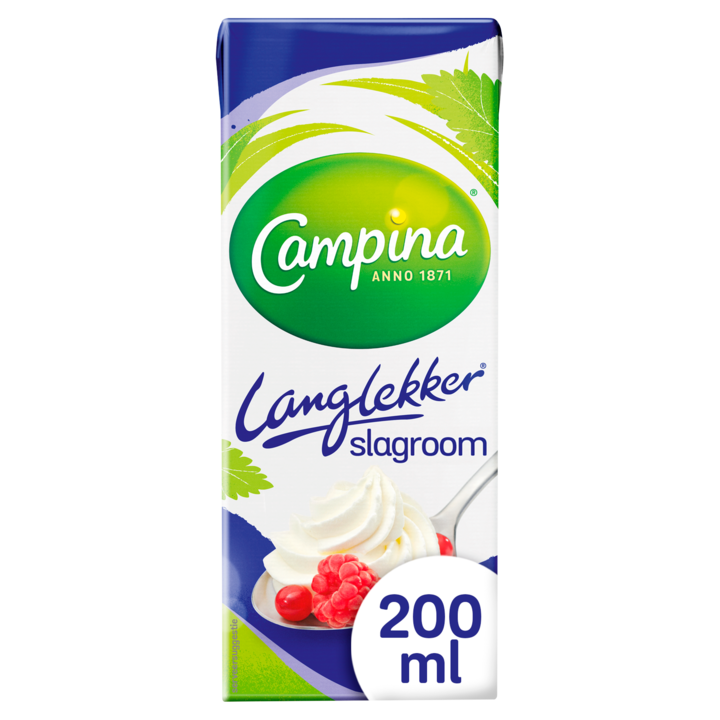 Campina Langlekker Slagroom 200ml