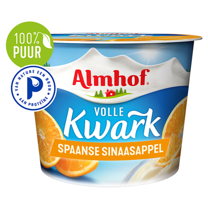 Almhof Volle Kwark Spaanse Sinaasappel 500g