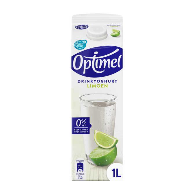 Optimel Drinkyoghurt Limoen 1000 ml Pak met punt