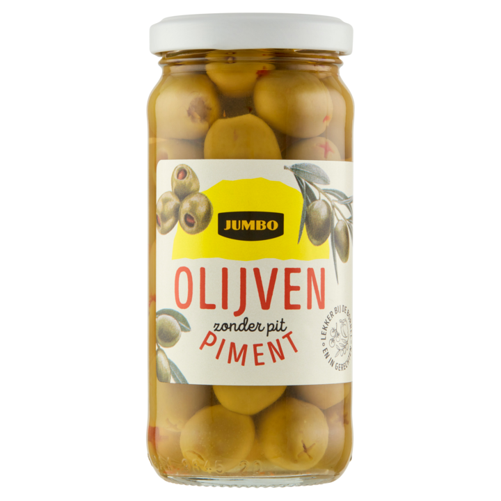 Jumbo Olijven Zonder Pit Piment 220g