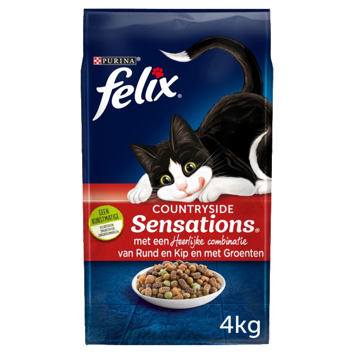 FELIX&amp;reg; Countryside Sensations met Rund,&amp;nbsp;Kip en met Groenten Kattenvoer 4kg