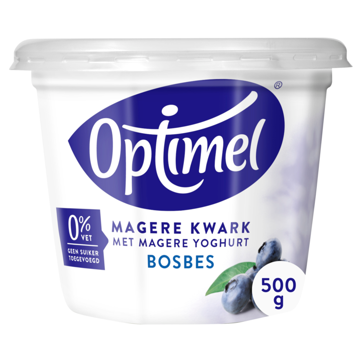 Optimel Magere kwark bosbes 0% vet 1 x 500g