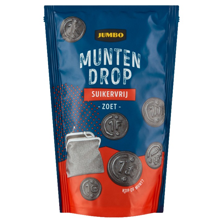 Jumbo Munten Drop Suikervrij Zoet 100g