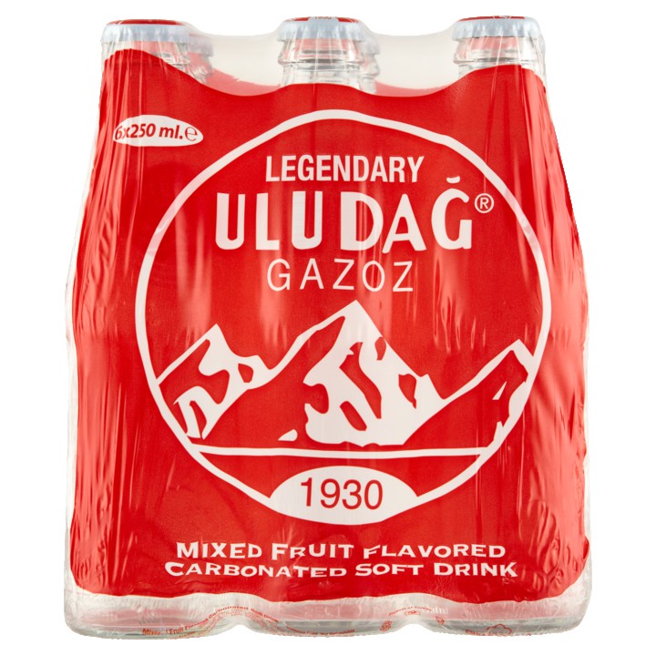 Uluda&amp;#287; Legendary Gazoz Frisdrank met Vruchtensmaak 6 x 250ml