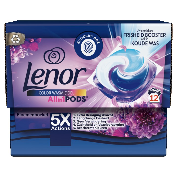 Lenor All-in-1 PODSColor Bloemenboeket  Wascapsules 12