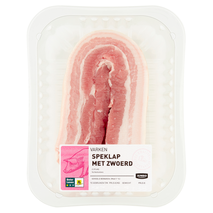 Jumbo Varkens Speklap met Zwoerd ca. 200g