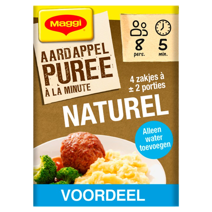 MAGGI Aardappelpuree &amp;agrave; la Minute Naturel Voordeel 4 x 89g