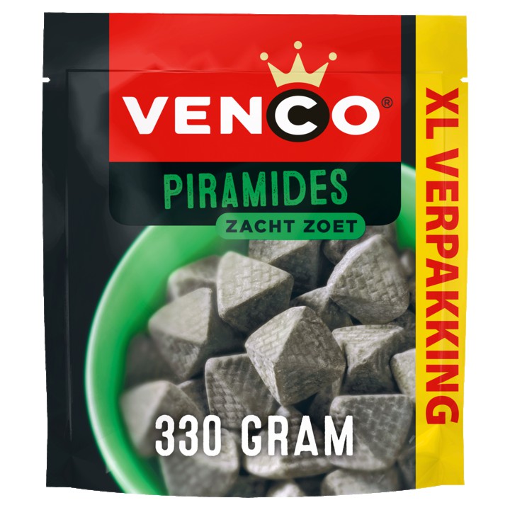 Venco Piramides Drop Zacht Zoet XL 330g