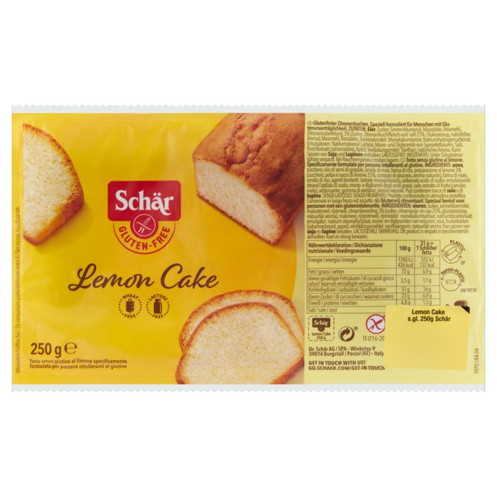 Sch&amp;auml;r  Lemon Cake Glutenvrij 250g