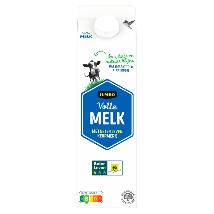 Jumbo Volle Melk met 1 Ster Beter Leven Keurmerk 1L