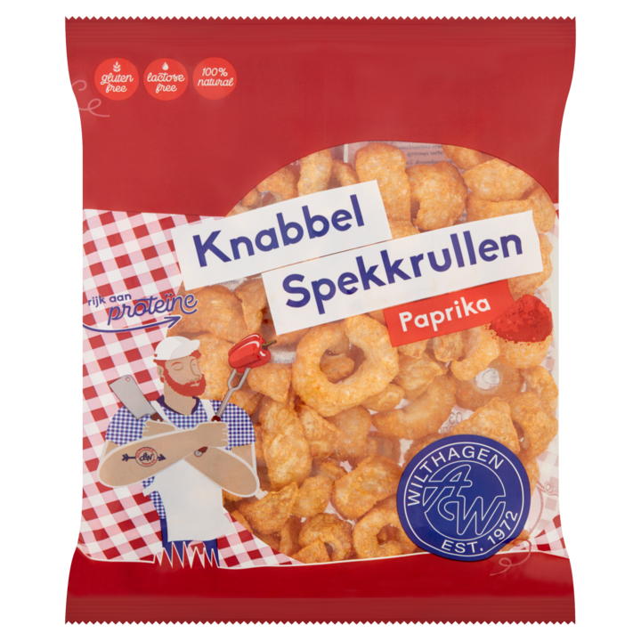 Wilthagen Knabbel Spekkrullen Paprika 75g