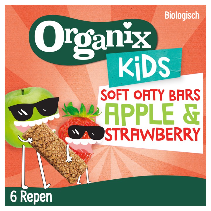 Organix Kids Bio Fruitreep Haver Appel &amp;amp; Aardbei