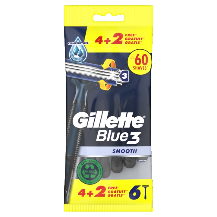 Gillette Blue 3 Smooth Wegwerpmesjes x6