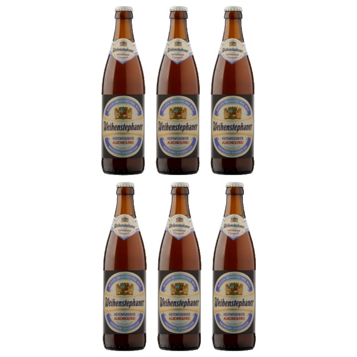 Weihenstephaner Hefeweissbier Alcoholvrij 0,5% - Fles 6 x 0, 5L