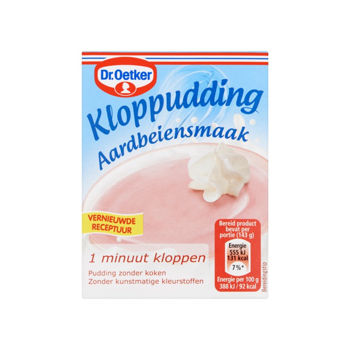 Dr. Oetker Kloppudding Aardbeien 74g