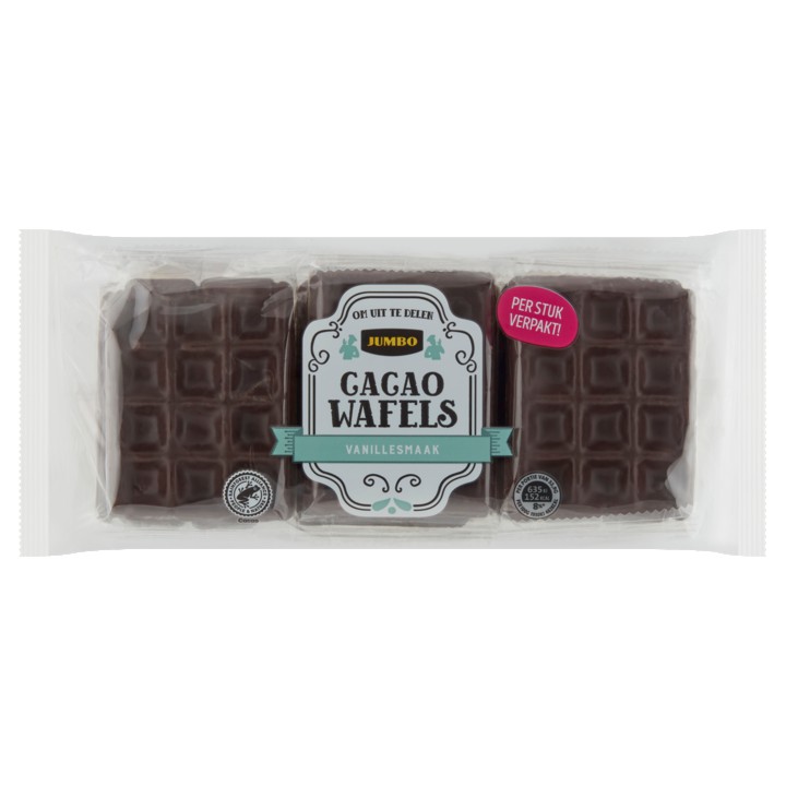 Jumbo Cacao Wafels Vanillesmaak 9 Stuks