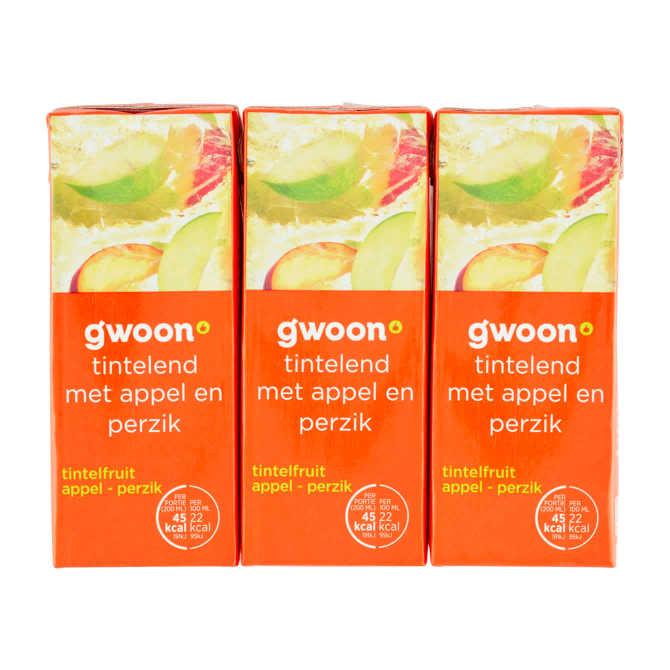 g&#039;woon Tintelfruit appel perzik pak 6 x 20 cl