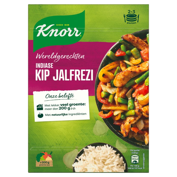 Knorr Wereldgerechten Maaltijdpakket Indiase Kip Jalfrezi 295g