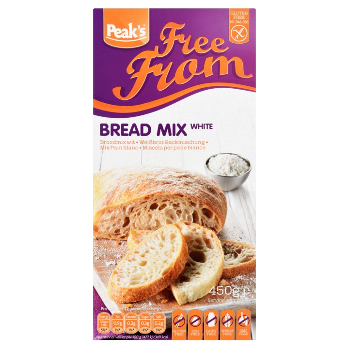 Peak&amp;#x27;s Free From Broodmix Wit 450g