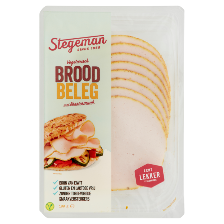 Stegeman Vegetarisch Broodbeleg met Kerriesmaak 100g