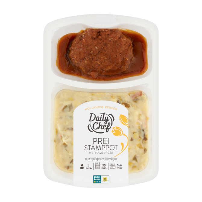 Daily Chef Preistamppot met hamburger