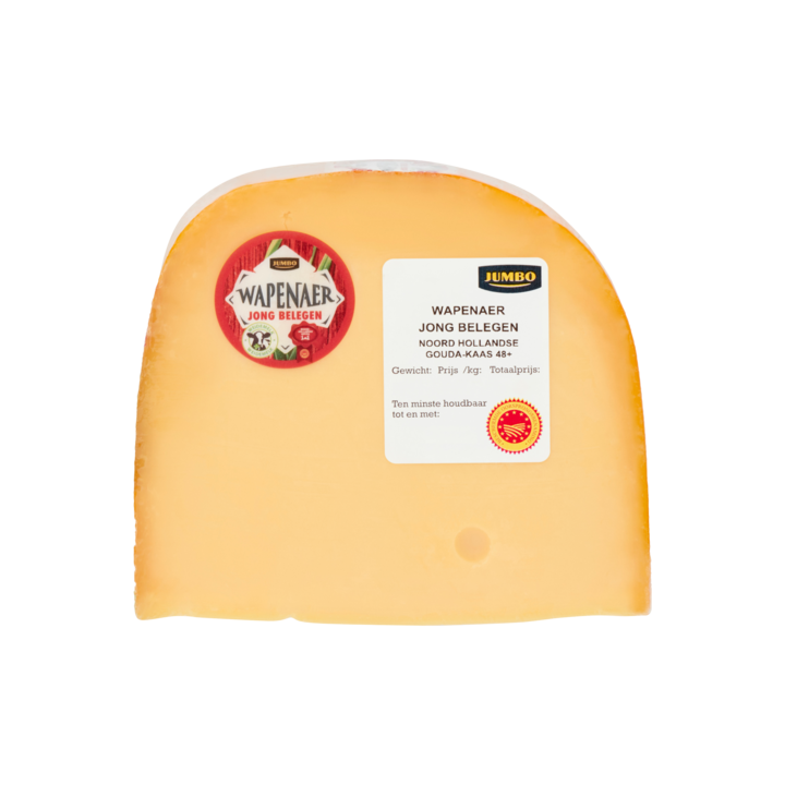 Jumbo Wapenaer Jong Belegen Noord-Hollandse Gouda Kaas 48+ ca. 414g