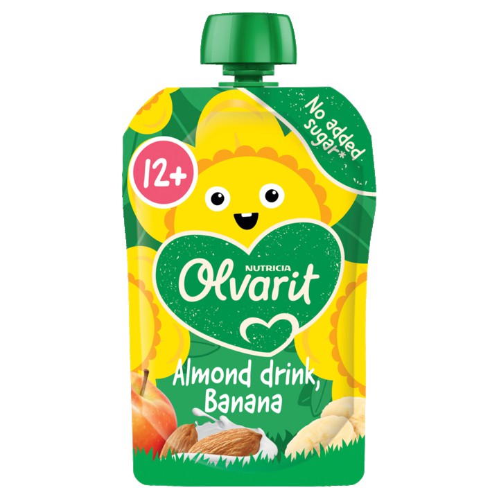 Olvarit Knijpfruit Amandeldrink Banaan 12+ Maanden 100g