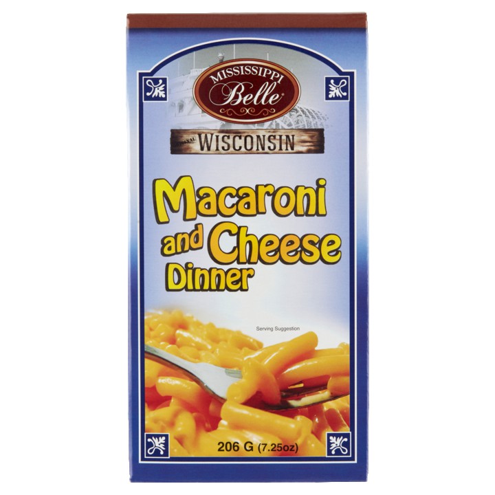 Mississippi Belle Wisconsin Macaroni and Cheese Dinner 206g