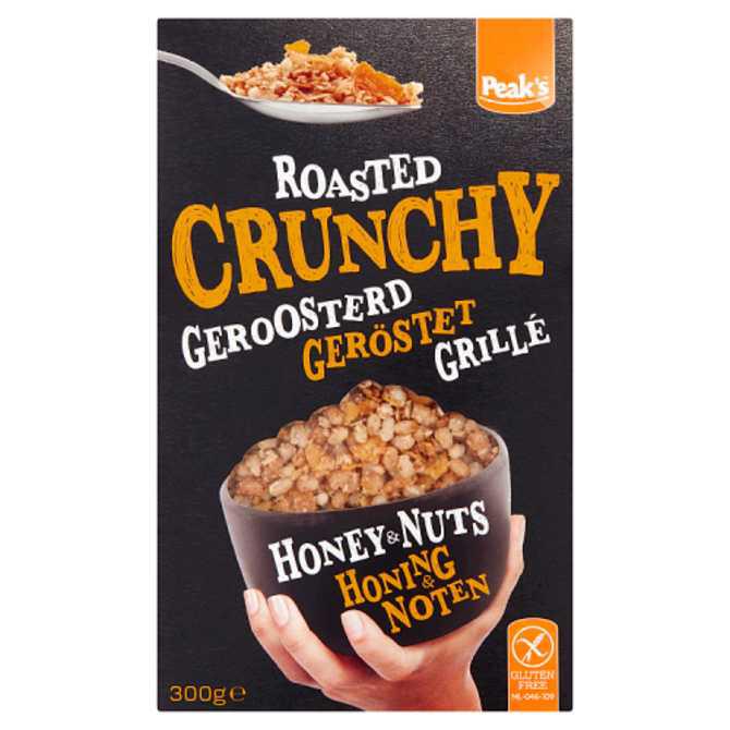 Peak's Crunchy geroosterde honing en noten
