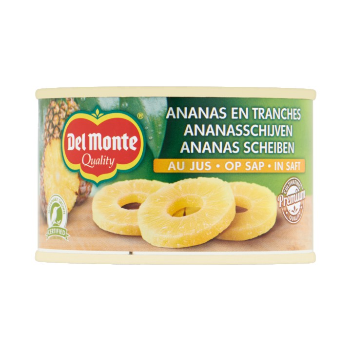 Del Monte Ananasschijven op Sap 220g