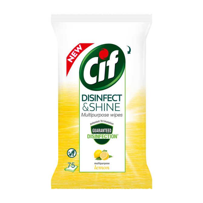 Cif Disinfect wipes lemon