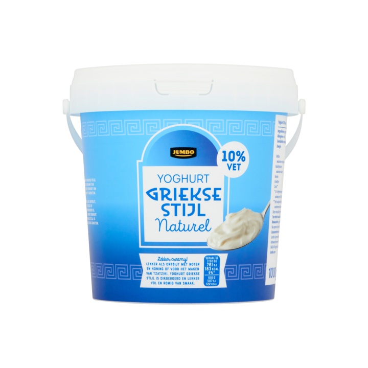 Jumbo Yoghurt Griekse Stijl  Naturel 10% Vet 1kg