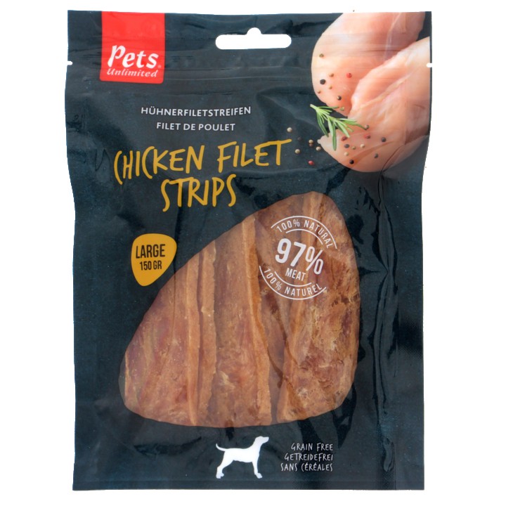 Pets Unlimited Kipfilet Large (150 gram)