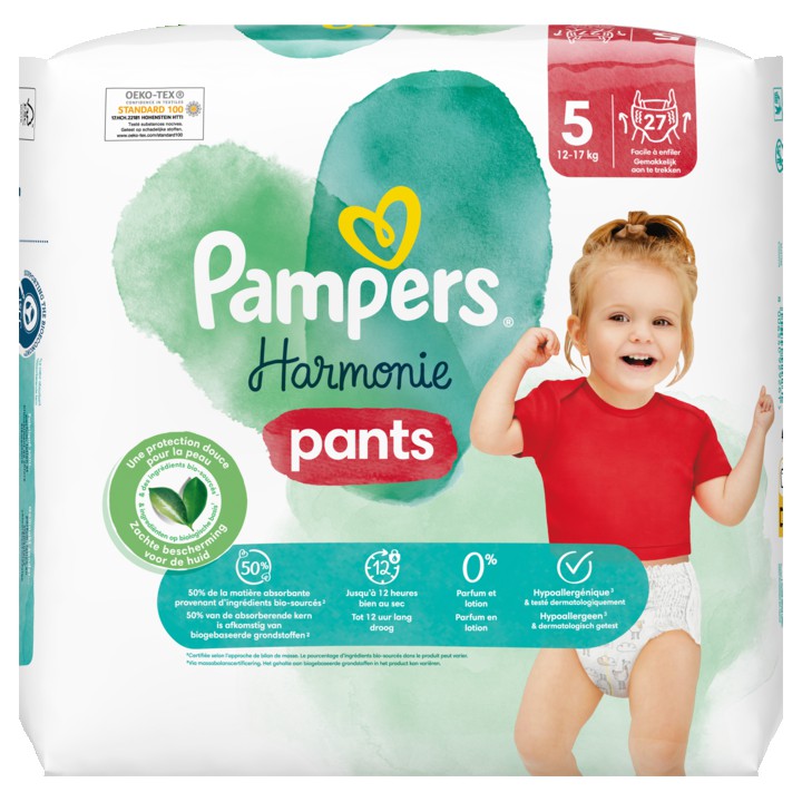 Pampers Harmonie Pants Maat 5, 27 Luierbroekjes