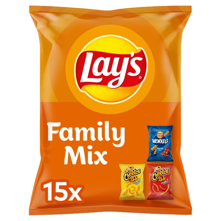 Lay&amp;#x27;s Family Mix Chips 15 uitdeelzakjes 3 smaken