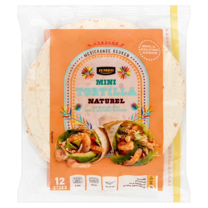 Jumbo Tortilla Mini Naturel 12 Stuks 260g