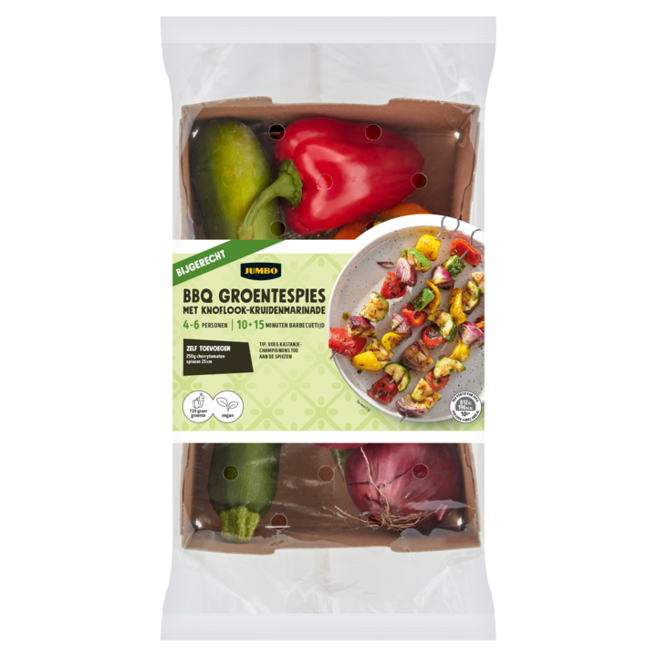 Jumbo Pakket voor BBQ Groentespies met Knoflook-Kruidenmarinade 4-6 Personen