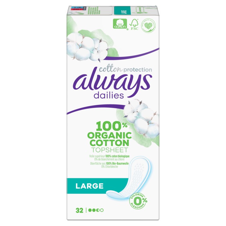 Always Dailies Cotton Protection Inlegkruisjes