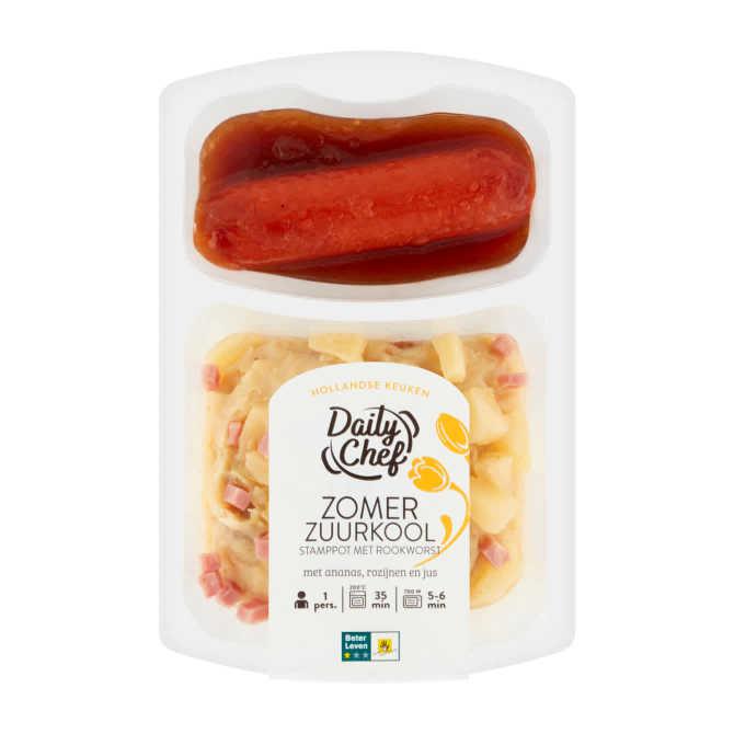 Daily Chef Zuurkool met rookworst