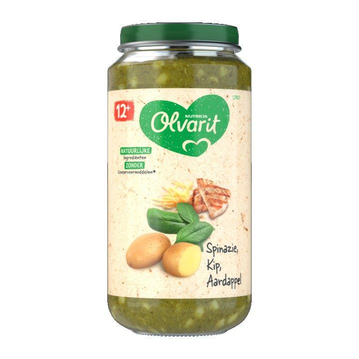 Olvarit Spinazie Kip Aardappel 12+ Maanden 250g