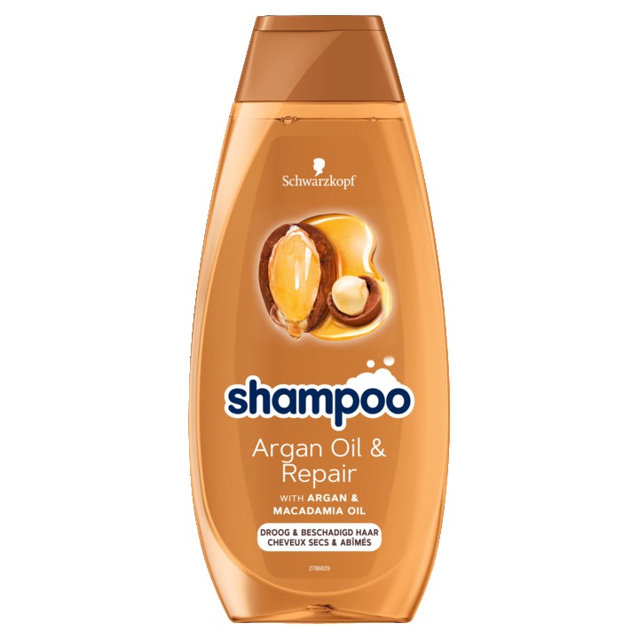 Schwarzkopf Shampoo Argan Oil &amp;amp; Repair 400 ml, voor droog &amp;amp; beschadigd haar