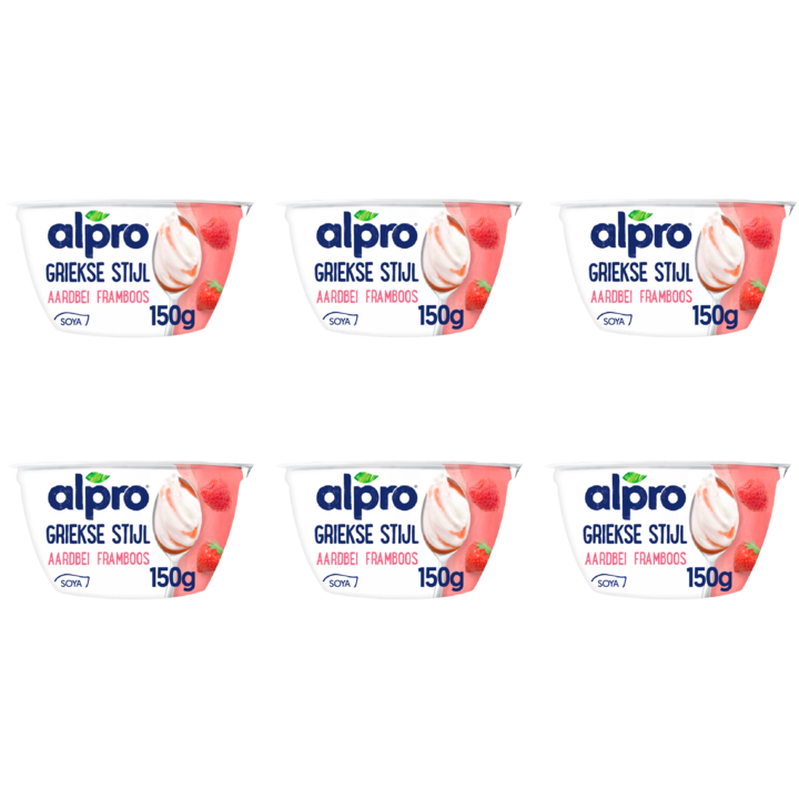 Alpro Greek Style Strawberry Raspberry 6 x 150g