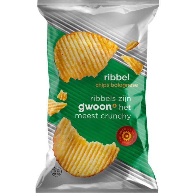 g&#039;woon Ribbelchips bolognese