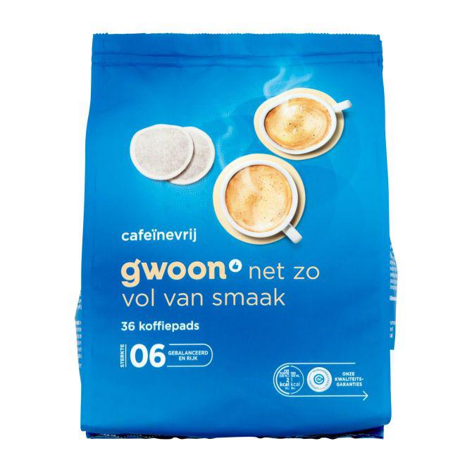 g&#039;woon Koffiepads cafe&amp;iuml;nevrij