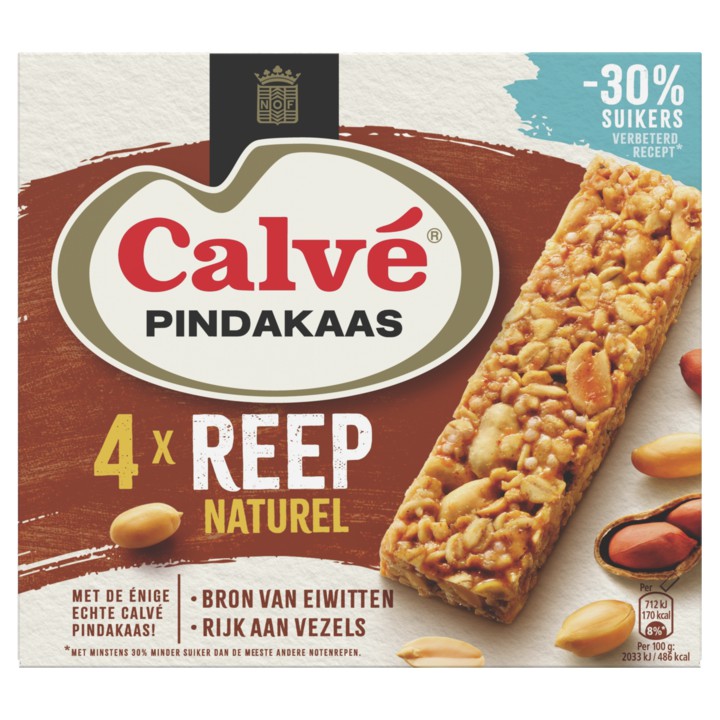 Calv&amp;eacute; Pindakaasreep Naturel 35g