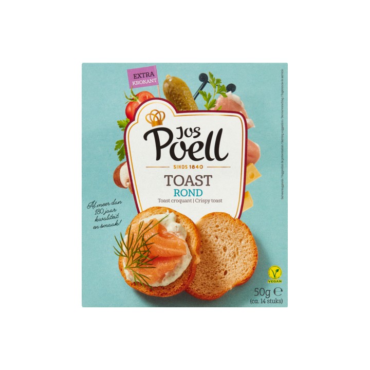 Jos Poell Toast Rond 50g