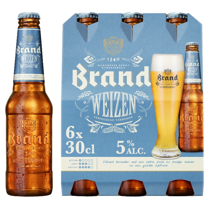 Brand Weizen Bier Fles 6 x 30cl