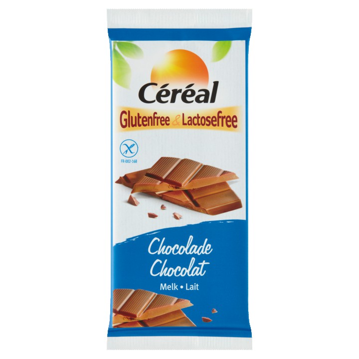 C&amp;eacute;r&amp;eacute;al Glutenfree &amp;amp; Lactosefree Chocolade Melk 100g